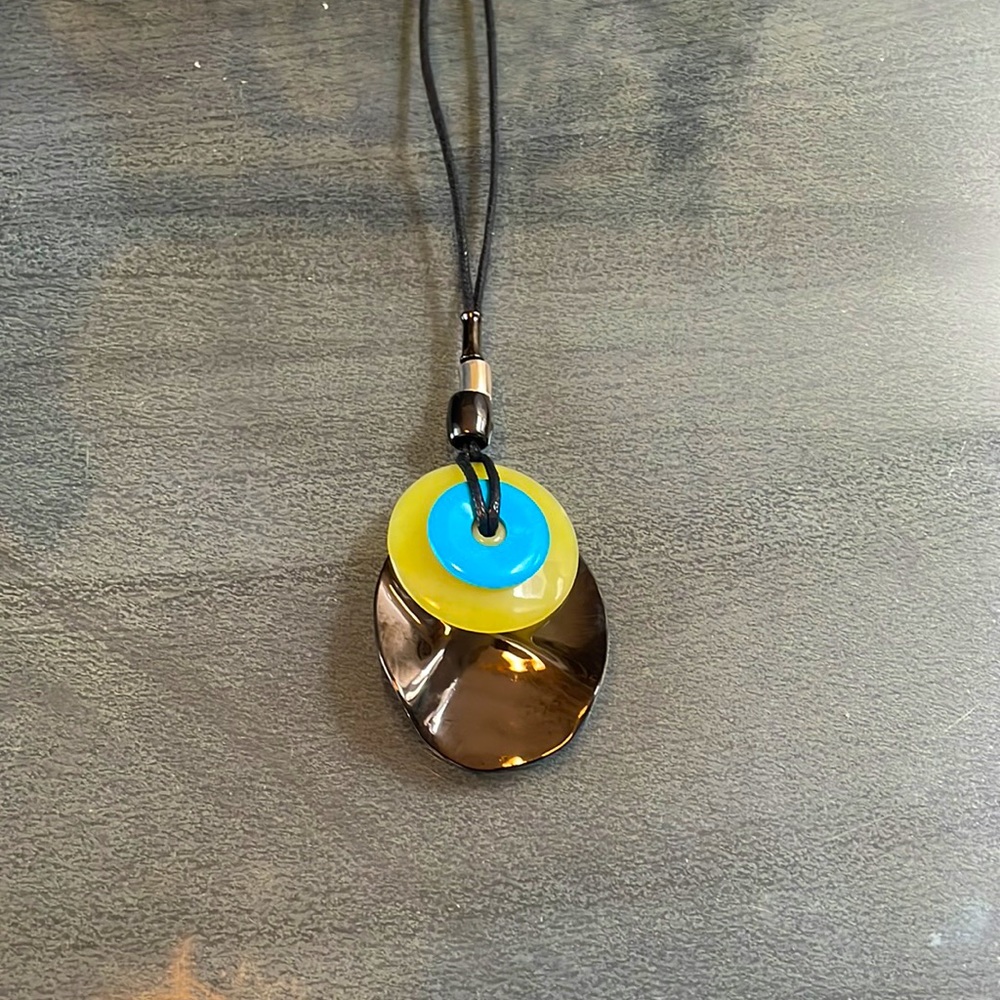 Robert Lee Morris freeform multi-material necklace - Picture 4 of 12
